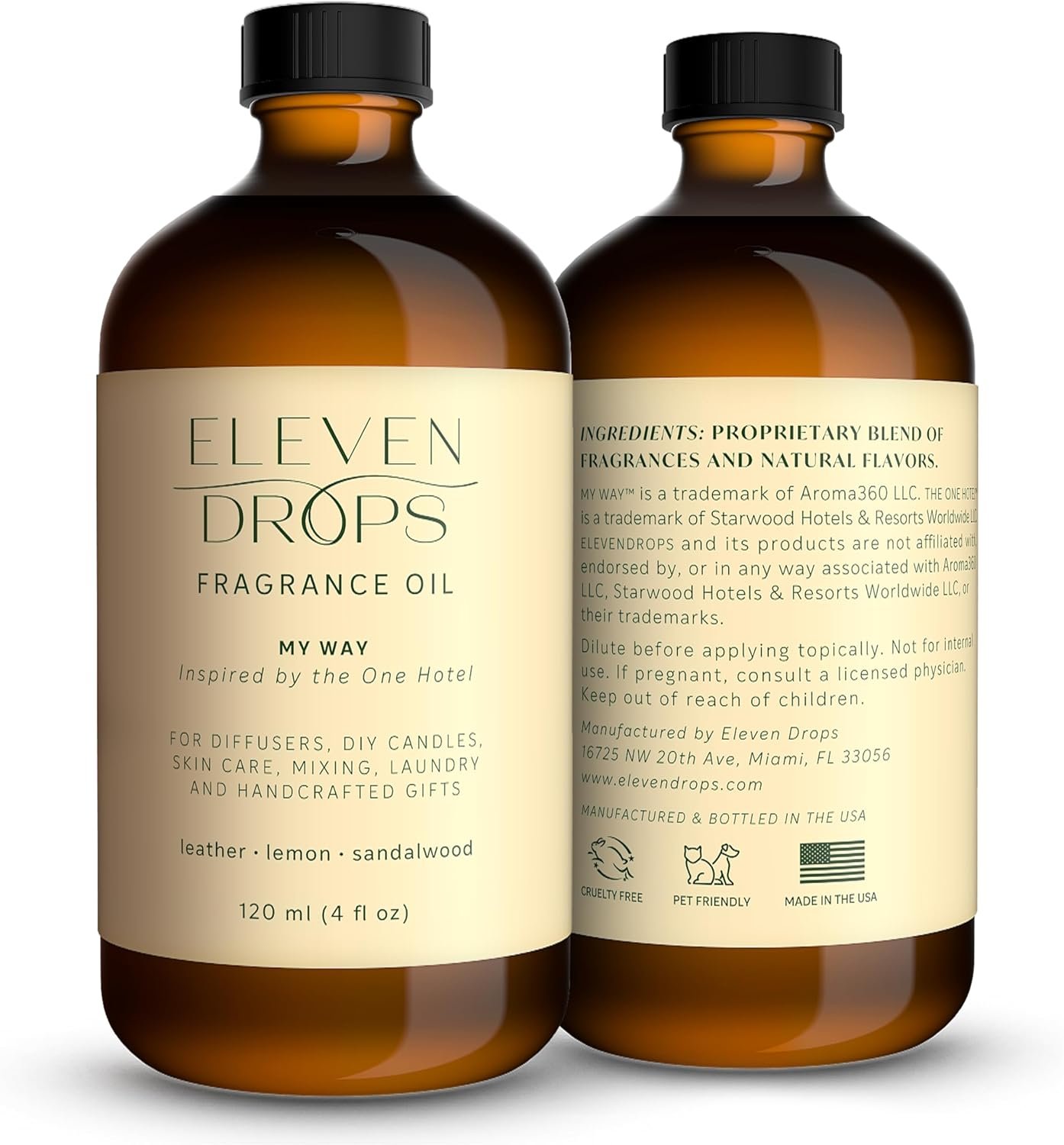 My Way Diffuser Oil – Premium Fragrance Oil Inspired by The One Hotel – Invigorating My Way Scent for Cold Air Diffusers, Home, Office, DIY Candles, Mixing, Lasting, Pet Friendly, 16oz