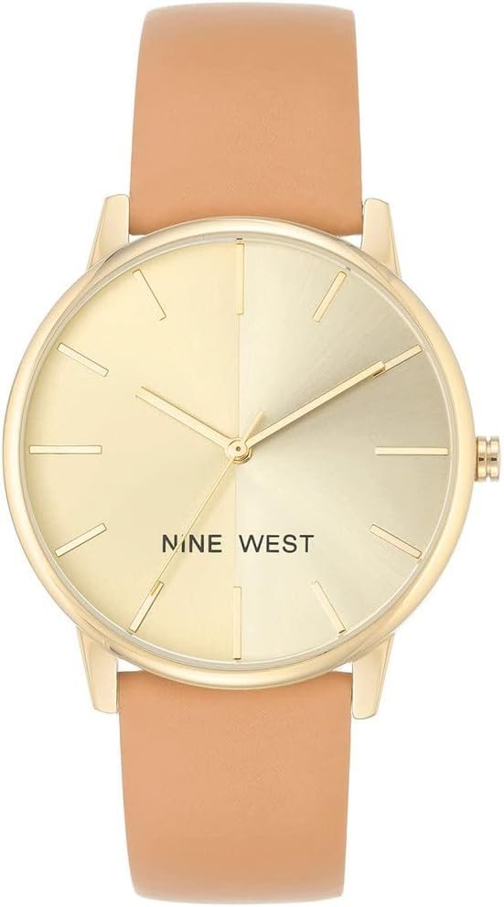 Nine West Women’s Gold-Tone Strap Watch