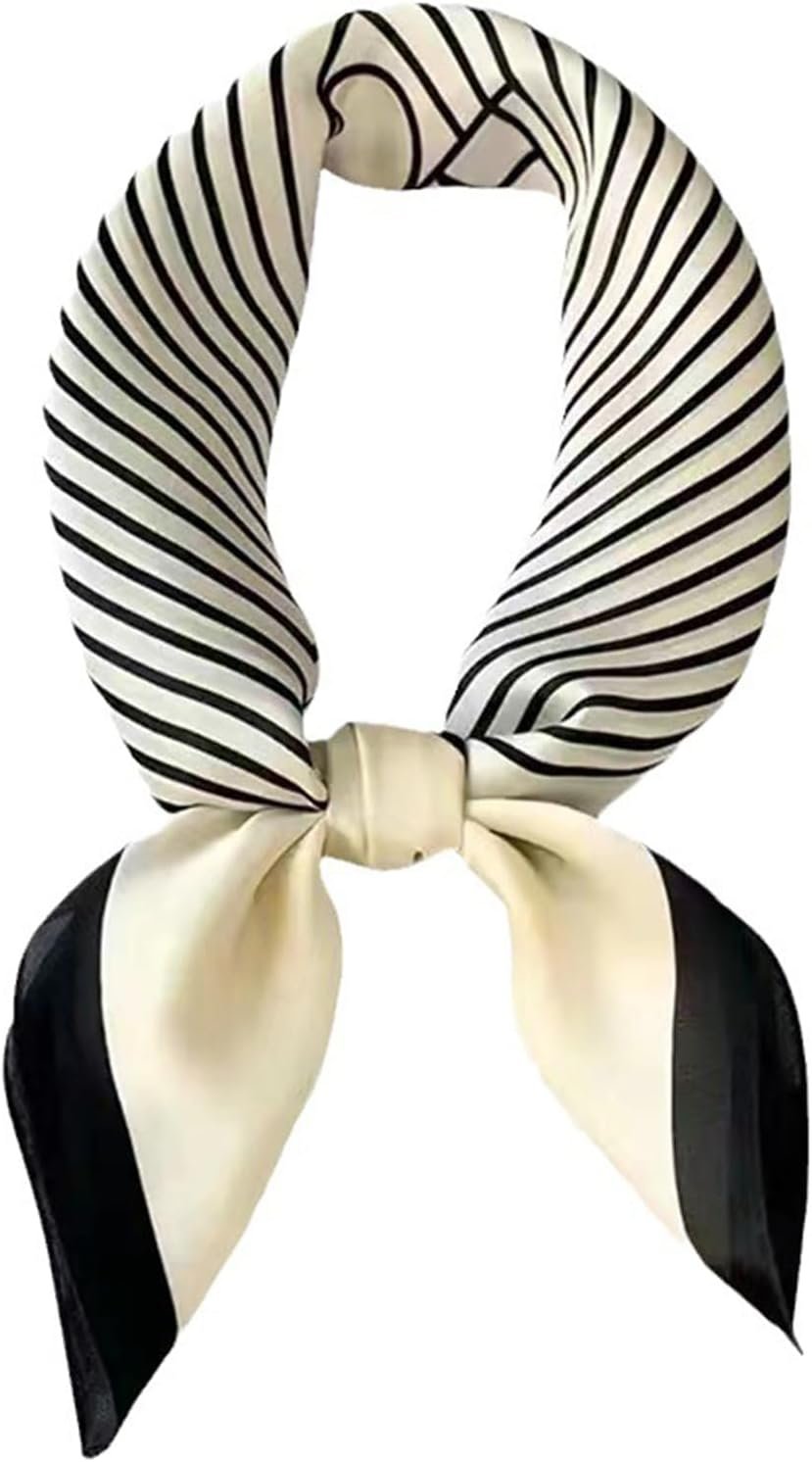 27.5 Inch Silk Feeling Scarf for Women Square Satin Head Scarf Hair Wrap Bandana