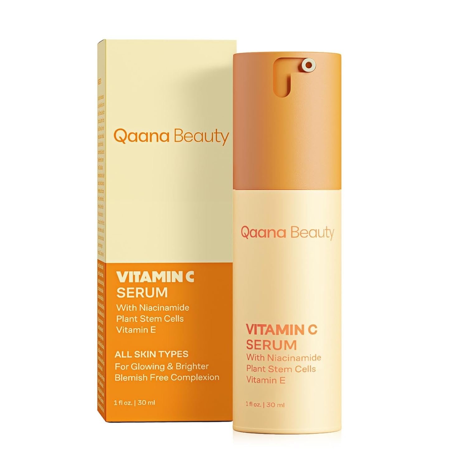 Qaana glowing skin serum with vitamin c, retinol & niacinamide – clean beauty formula for dark spots, fine lines, acne scars & uneven skin tone – anti-aging, hydrating & plumping for women and men.