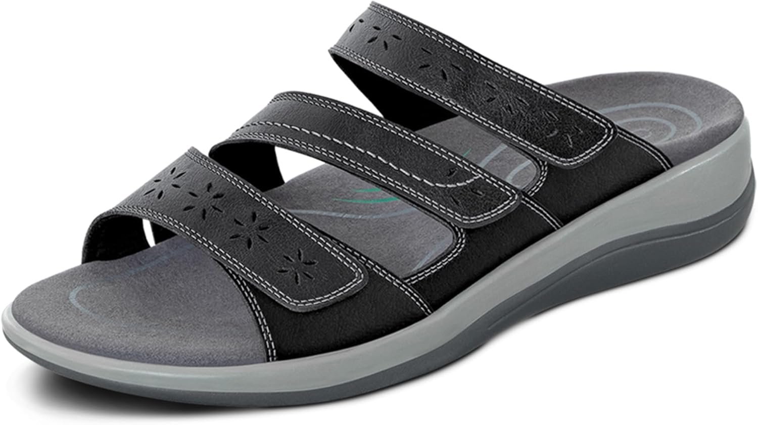 Orthofeet Women’s Orthopedic Stretchable Sahara Slide Sandals