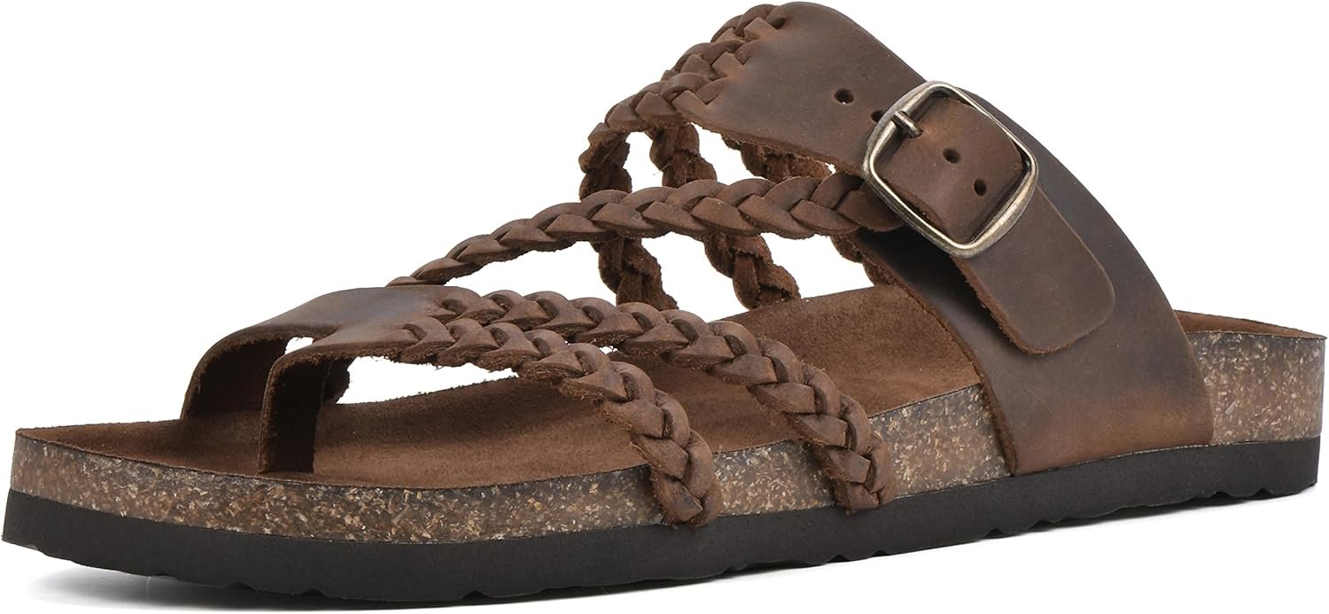 WHITE MOUNTAIN Women’s Hayleigh Braided Signature Comfort-Molded Footbed Sandal