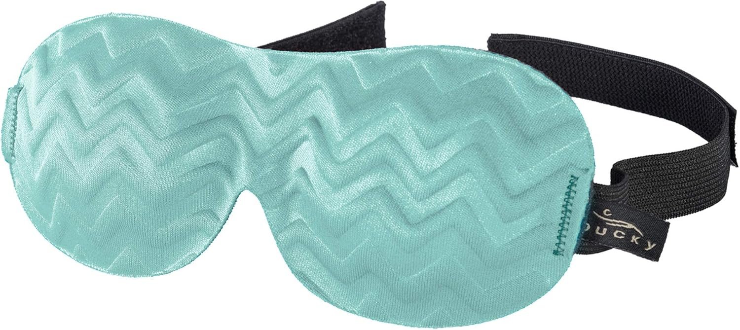 Bucky Ultralight Travel & Sleep Chevron Eye Mask, Blue Ice, One Size