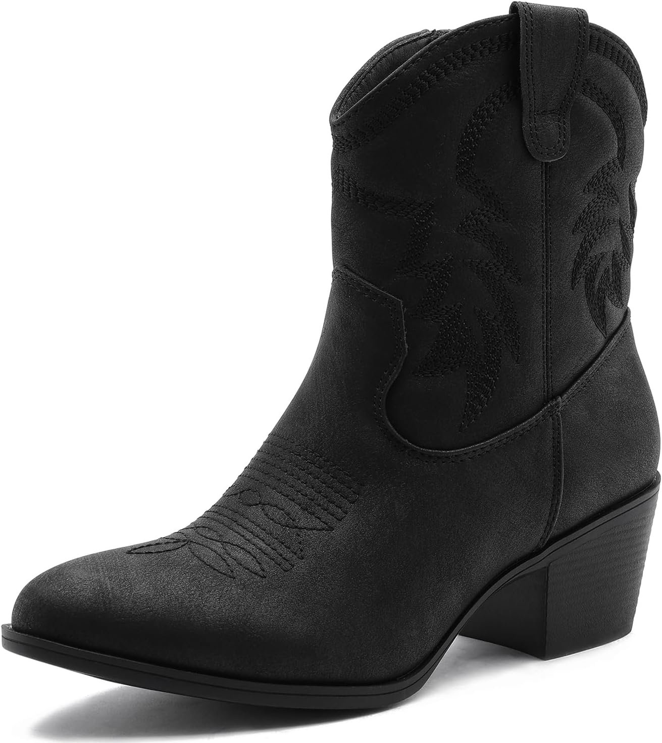 GLOBALWIN Women’s Mid Calf The Western Cowboy Boots Fashion Cowgirl Boots For Women Low Heel