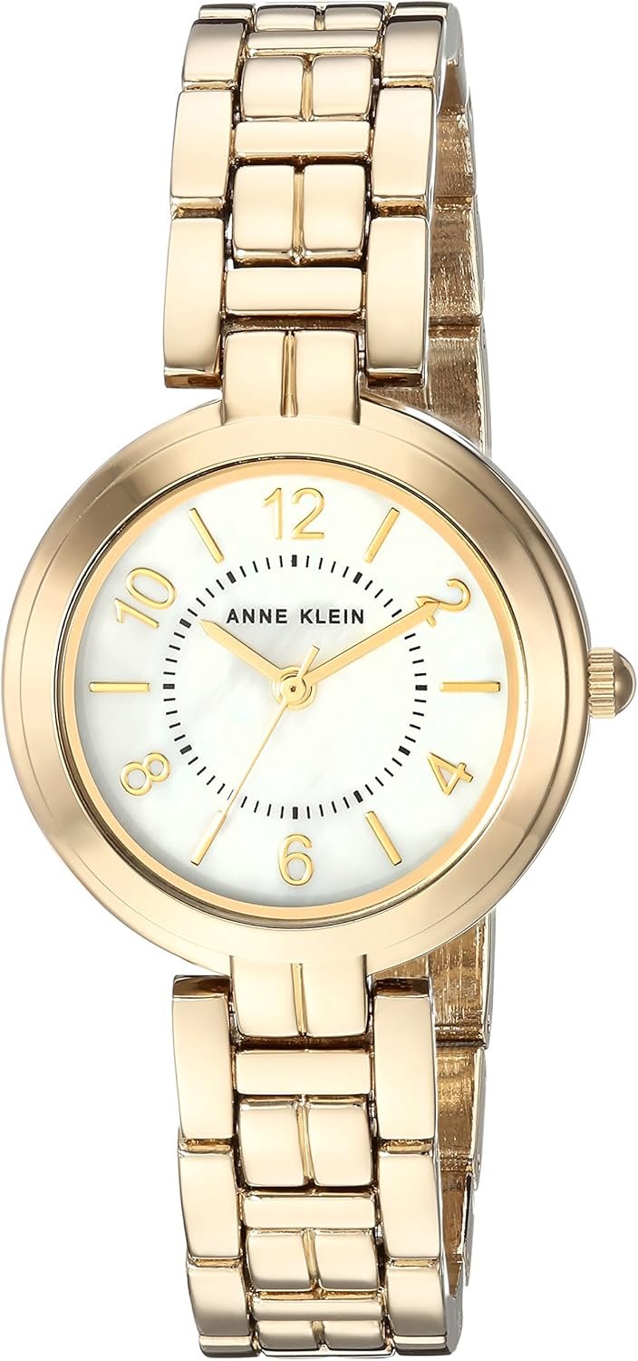 Anne Klein Women’s Gold-Tone Bracelet Watch (AK/3070MPGB)