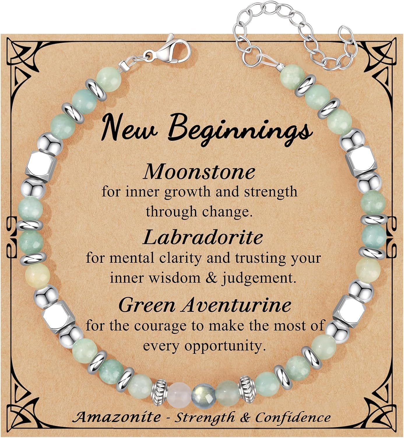 𝗚𝗶𝗳𝘁𝘀 𝗳𝗼𝗿 𝗪𝗼𝗺𝗲𝗻 𝗠𝗼𝗼𝗻𝘀𝘁𝗼𝗻𝗲 𝗔𝗺𝗮𝘇𝗼𝗻𝗶𝘁𝗲 𝗕𝗿𝗮𝗰𝗲𝗹𝗲𝘁𝘀, New Beginnings Retirement Christmas Graduation Birthday Good Luck Gifts for Women Mom Grandma Sister Coworkers Friends