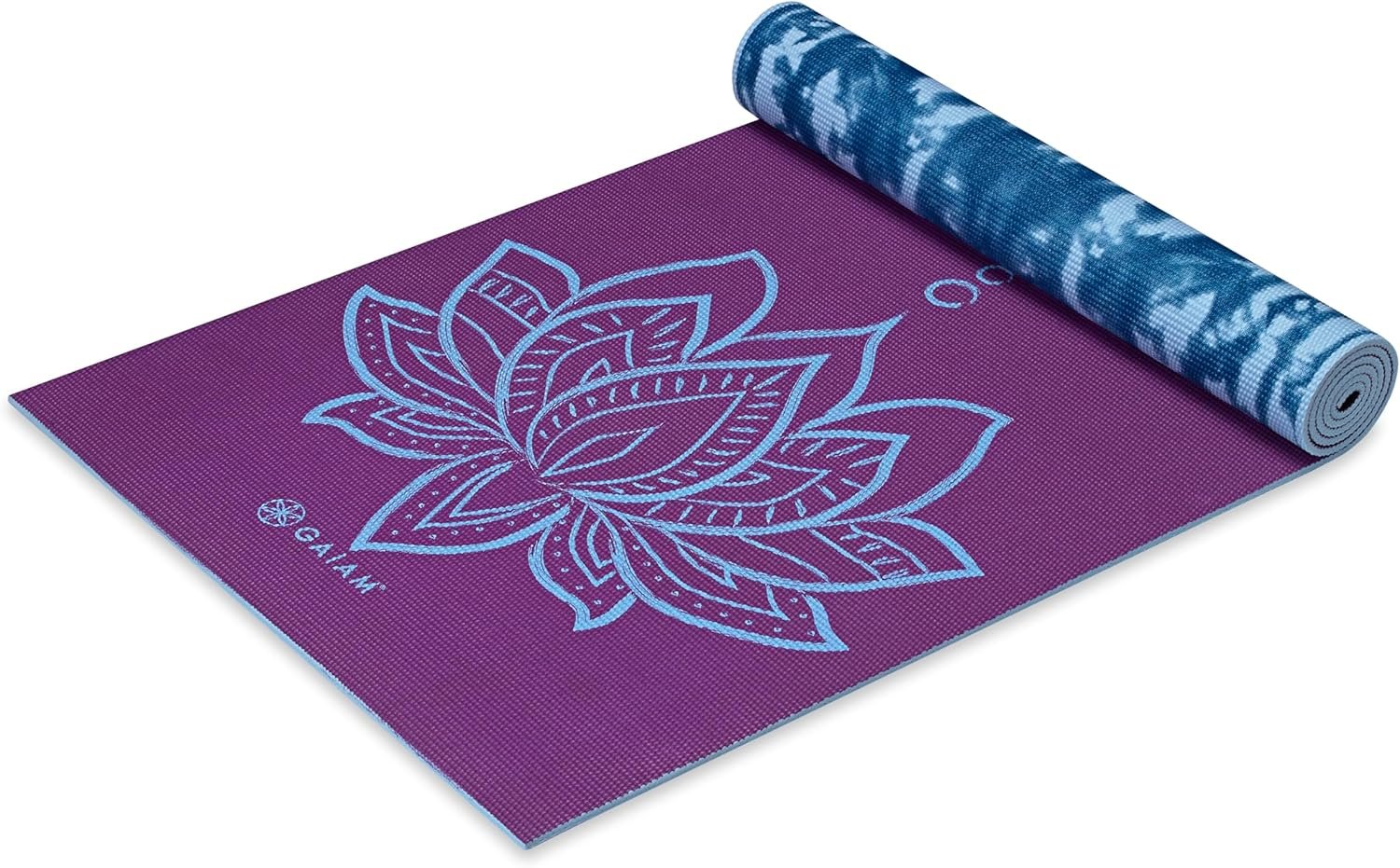 Gaiam Yoga Mat – Premium 6mm Print Reversible Extra Thick Non Slip Exercise & Fitness Mat for All Types of Yoga, Pilates & Floor Workouts (68″ x 24″ x 6mm Thick)