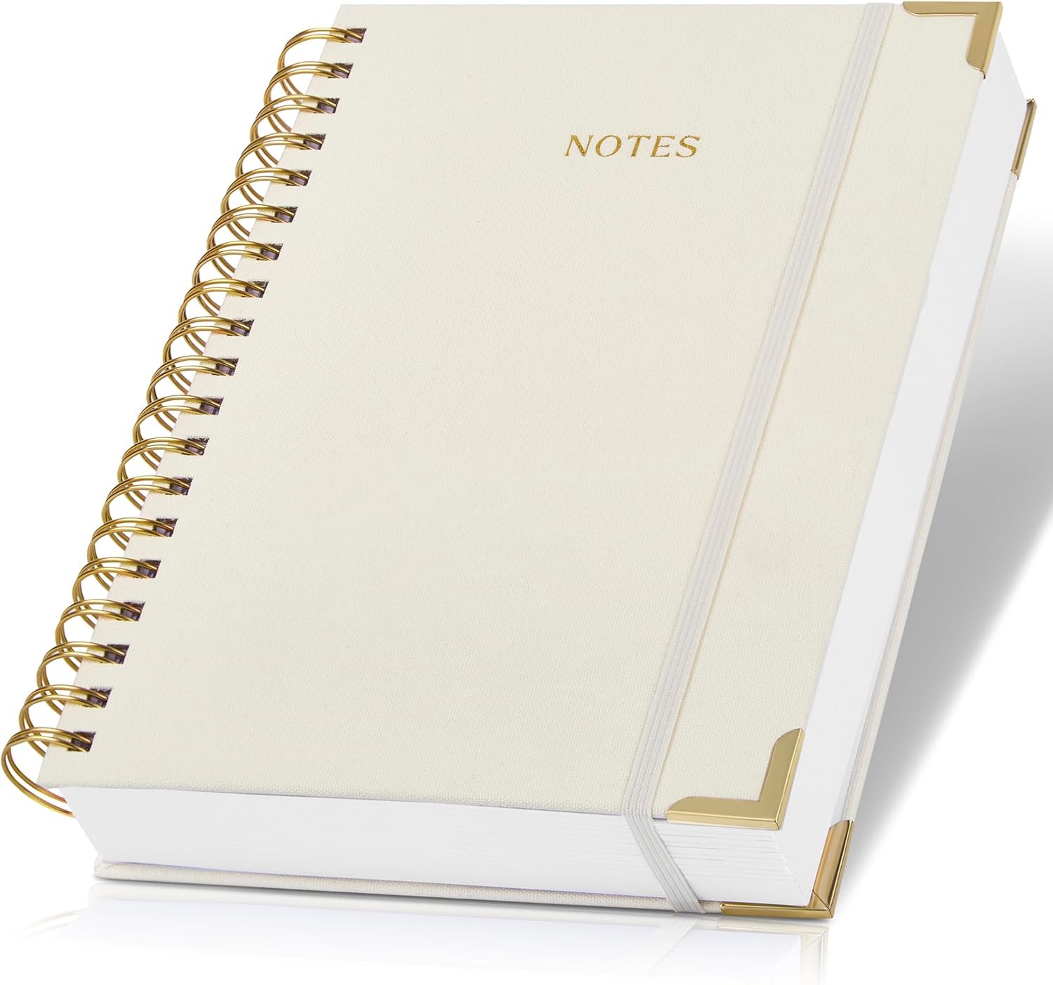 Aesthetic Thick Spiral Notebook Journal For Women in B5 Format – Modern Linen Hardcover College Ruled Note Book With 300 Lined Pages – Perfect For Writing And Staying Organized at Work or School