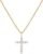 PAVOI 14K Gold Plated Cubic Zirconia Cross Necklace for Women | Cross Faith Pendant Necklaces