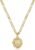KissYan Initial Necklaces for Women, 14K Gold Plated Round Letter Pendant Capital Monogram Necklace Alphabets from A-Z Figaro Chain Jewelry