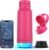 Hidrate Spark PRO 2 – Smart Bottle with Drink Reminders & Water Tracking, Great Holiday Gift for New Year Resolutions – 32oz – Syncs with Apple Health, Fitbit, Smart Rings & Watches – Bundle Flamingo
