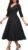 Nmoder Women’s Casual Wrap Flared Midi Dress Wedding Guest Cocktail Tea Dresses A-Line Swing V-Neck 3/4 Sleeve