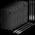 JAPCHET 6 Pcs Acrylic Cosmetic Makeup Palette with 6 pcs Color Mixing Sticks, Makeup Palette Mixing Tray for Painting & Craft