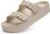 Women’s Platform Sandals with Arch Support, Chunky Lightweight Foam Slip on Slides, Comfortable Summer Beach Sandals with Adjustable Buckle