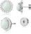 Birthstone Flat Back Stud Earrings for Women, 18K White Gold Plated Poke-Free Flatback Studs Earrings for Comfortable Sleep Hypoallergenic, 925 Silver Personalized Jewelry Christmas Birthday Gift