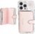 kate spade new york Morgan Magnetic Phone Wallet/Card Holder – Compatible with MagSafe Phones and Cases – Chalk Pink