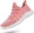 Feethit Womens Slip On Running Shoes Non Slip Walking Shoes Lightweight Gym Workout Shoes Breathable Fashion Sneakers All Pink Size 7