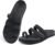 KuaiLu Womens Slides Sandals with Plantar Fasciitis Arch Support Fashion Comfort Adjustable Flat Sandals Ladies Lightweight Orthotic Slip on Sandals