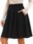 Stelle Women’s 20″ Knee Length Skirts with Pockets Casual Basic Midi Skirt Stretchy High Waisted Skater Flared Pleated