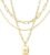 YEEZII Layered Gold Necklaces for Women Trendy, 3 Pcs 14K Gold Plated Choker Paperclip Box Chain Necklace, Stackable Women’s Gold Pendant Necklaces Jewelry Set