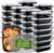Meal Prep Containers Reusable 38oz – Food Prep Containers with Lids 50 Pack, Disposable To Go Food Containers, Leakproof, Stackable, Takeout, BPA-Free, Microwave/Freezer Safe