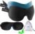 PrettyCare 3D Sleep Mask 2 Pack,Eye Mask for Side Sleeper 3D Contoured Sleeping Mask Blackout Out for Men- Blindfold Airplane with Ear Plugs, Night Masks with Travel Bag (Black&Blue)